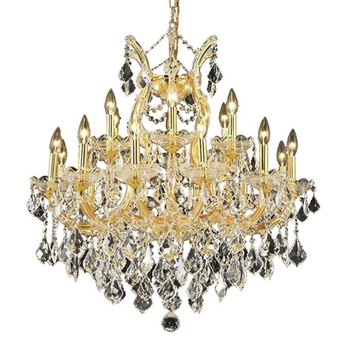 ELEGANT LIGHTING  Maria Theresa 30" 19 Light Royal Crystal Chandelier