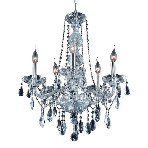 ELEGANT LIGHTING  Verona 21" 5 Light Royal Crystal Chandelier