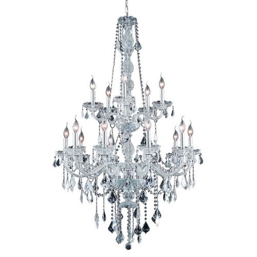 Elegant Lighting Verona 33" 15 Light Royal Crystal Chandelier