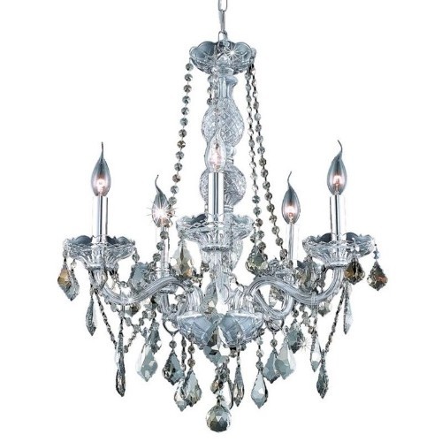 ELEGANT LIGHTING  Verona 21" 5 Light Royal Crystal Chandelier