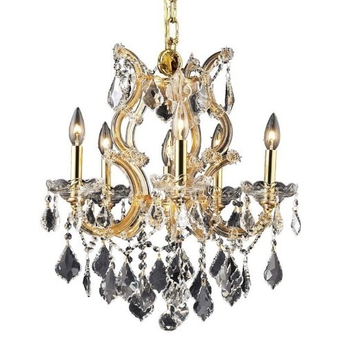 ELEGANT LIGHTING  Maria Theresa 20" 6 Light Royal Crystal Chandelier