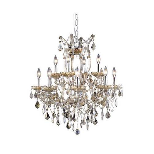 ELEGANT LIGHTING  Maria Theresa 27" 13 Light Royal Crystal Chandelier