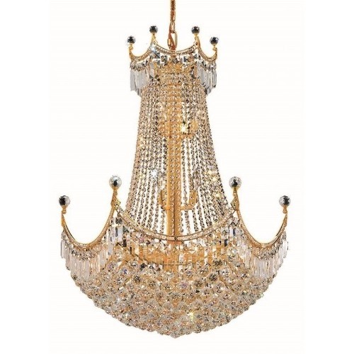 Elegant Lighting Corona 30" 24 Light Royal Crystal Chandelier