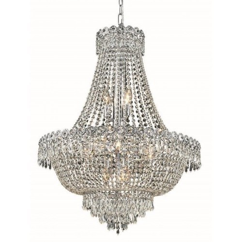 ELEGANT LIGHTING  Century 24" 12 Light Royal Crystal Chandelier