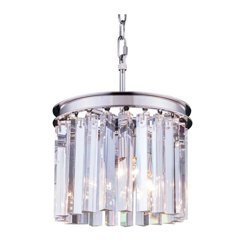 ELEGANT LIGHTING  Sydney 12" 3 Light Royal Crystal Chandelier