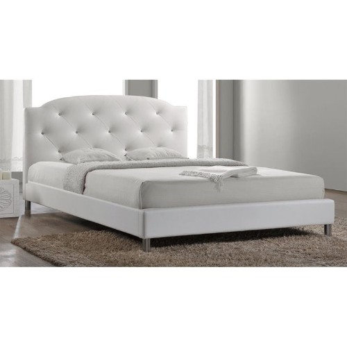 BAXTON STUDIO  Canterbury Upholstered  Full Modern Platform Bed - Double (Full) - White