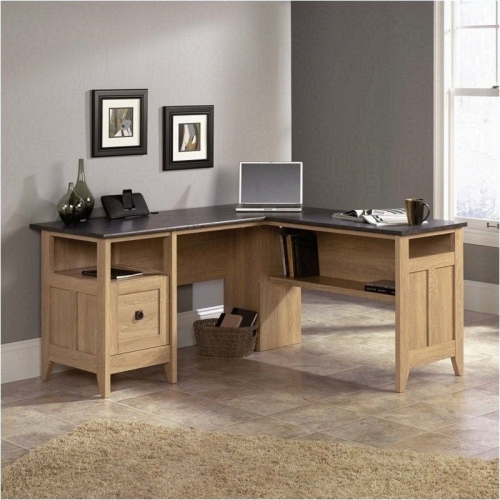 Pemberly Row L-Desk in Dover Oak