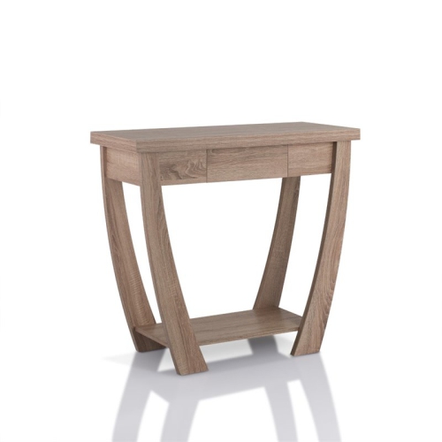 Furniture of America Quaint Modern Wood 1-Drawer Console Table in Light Oak