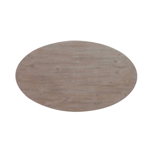 Liberty Furniture Greystone Mill Light Gray Wood Oval Cocktail Table