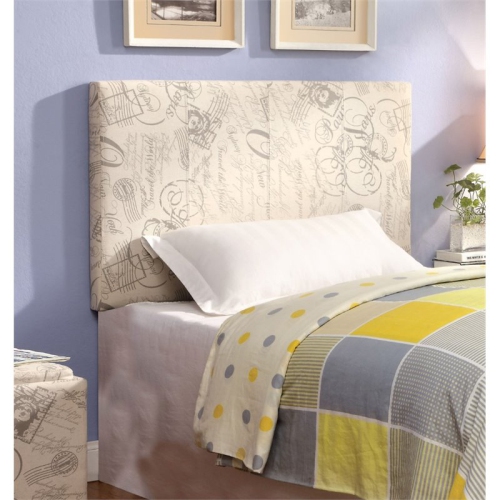 FURNITURE OF AMERICA  Ramone Contemporary Fabric Twin Headboard In Beige