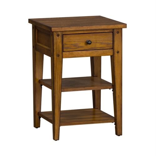 Lake House Medium Brown Chair Side Table