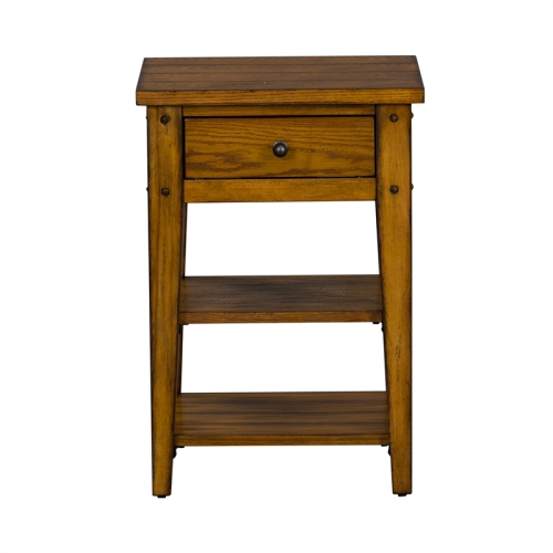 Lake House Medium Brown Chair Side Table