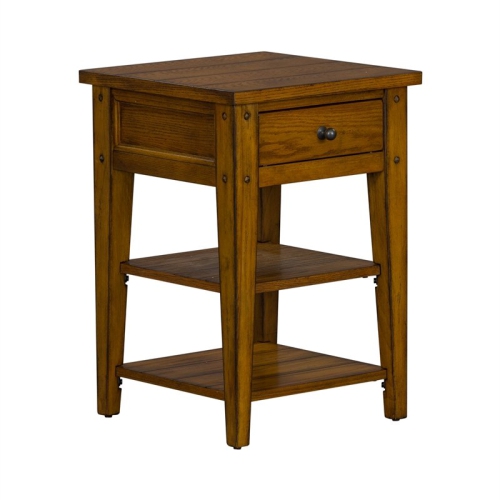 Lake House Medium Brown Chair Side Table