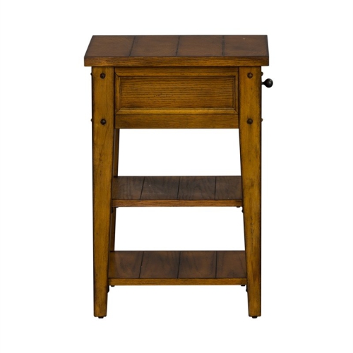 Lake House Medium Brown Chair Side Table