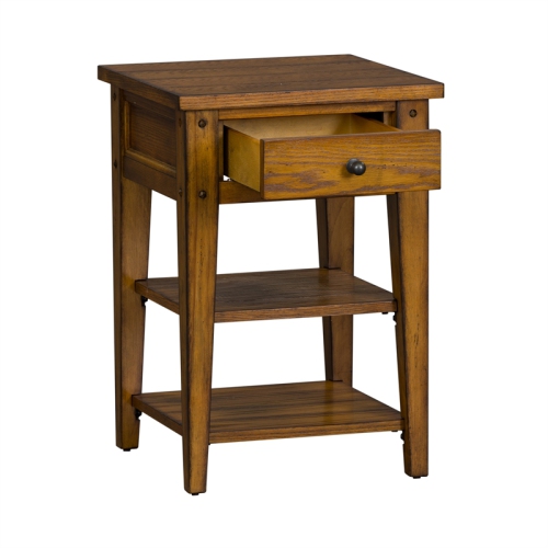 Lake House Medium Brown Chair Side Table