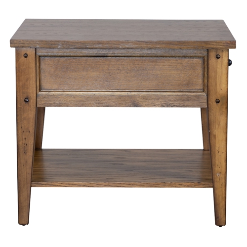 Lake House Medium Brown End Table