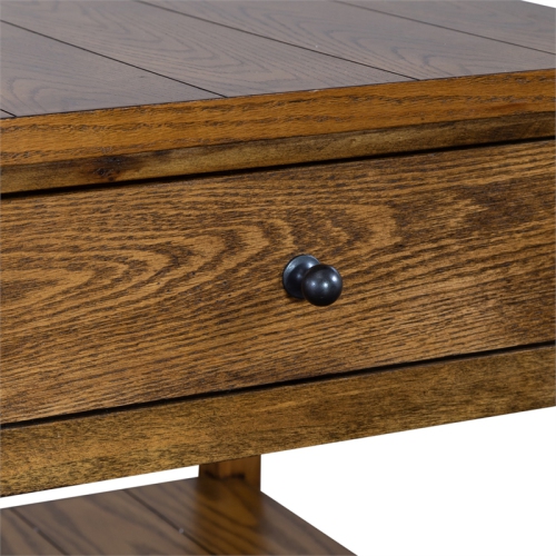 Lake House Medium Brown End Table