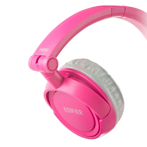 Casque d’écoute H650 d’Edifier - Écouteurs pliables et légers - Rose