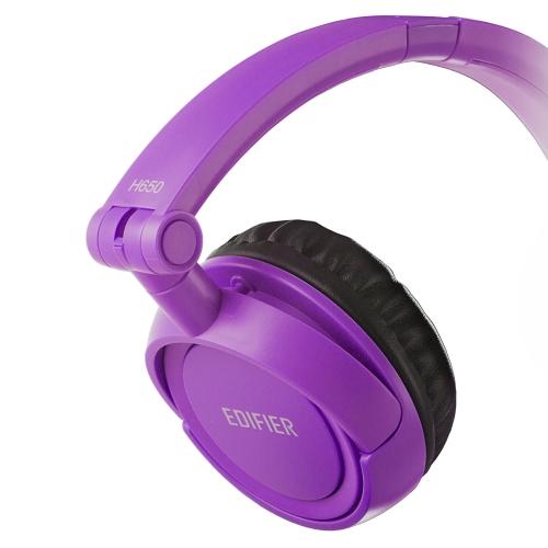 Casque d’écoute H650 d’Edifier - Écouteurs pliables et légers - Violet