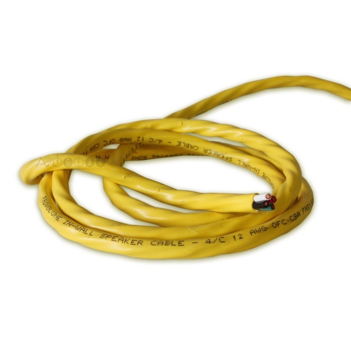 ThruSound Yellow 12AWG 4-Conductor FT4 In-Wall Speaker Wire