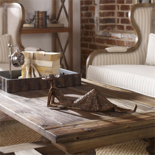 Uttermost Summer Days Heavily Textured Sculpture in Antique Bronze