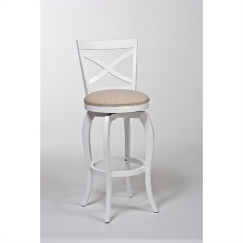Hillsdale Traditional Bar Stool Chair - Set of 1 - White
