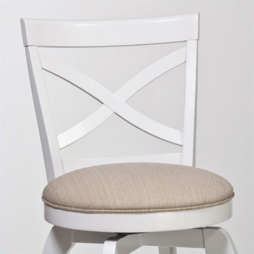 Hillsdale Traditional Bar Stool Chair - Set of 1 - White