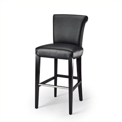 SAFAVIEH  Modern/contemporary Faux Leather Bar Stool Chair - Set Of 1 - Black