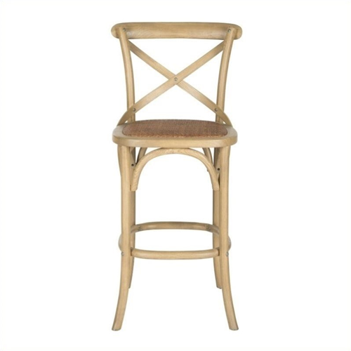 SAFAVIEH  Franklin Oak Wood Barstool In Weathered Oak