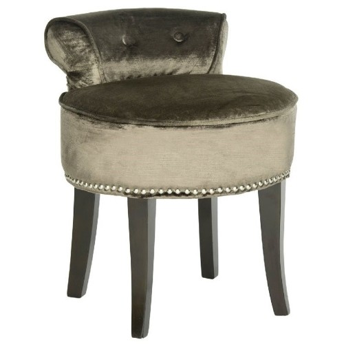 SAFAVIEH  Georgia Birch Wood Vanity Stool In Mink