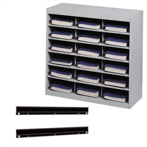SAFCO  E-Z Stor Steel Organizer 18 Compartments With Mount In In Gray