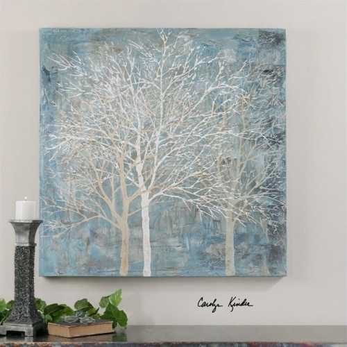 Uttermost Muted Silhouette Hand Painted Frameless Canvas Art