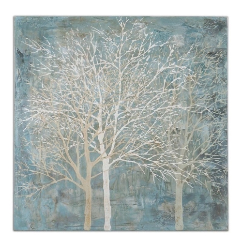 Uttermost Muted Silhouette Hand Painted Frameless Canvas Art