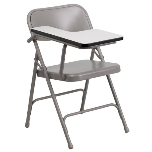 FLASH FURNITURE  Premium Steel Folding Chair With Right Hand Tablet Arm All chairs should have an attached desk!