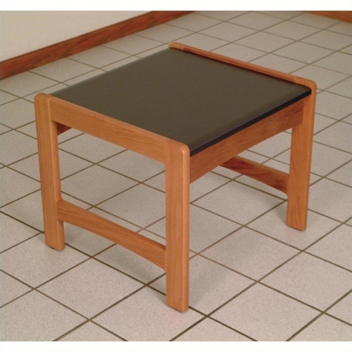 Image 1 of 1.. Dakota Wave End Table in Medium Oak