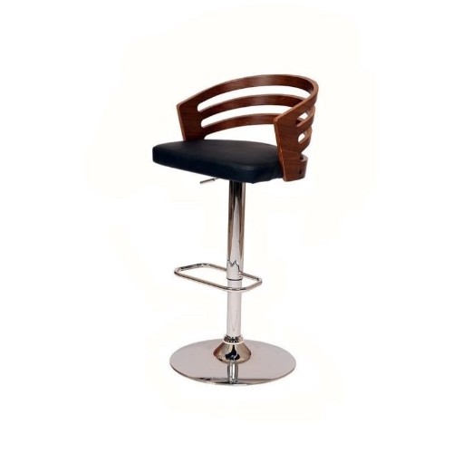 ARMEN LIVING  Faux Leather Bar Stool Chair - Set Of 1 - Black