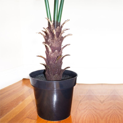 Nearly Natural Indoor/Outdoor 84" Fan Palm Tree UV Resistant in Green/Black