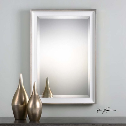 UTTERMOST  Lahvahn Silver Mirror In White
