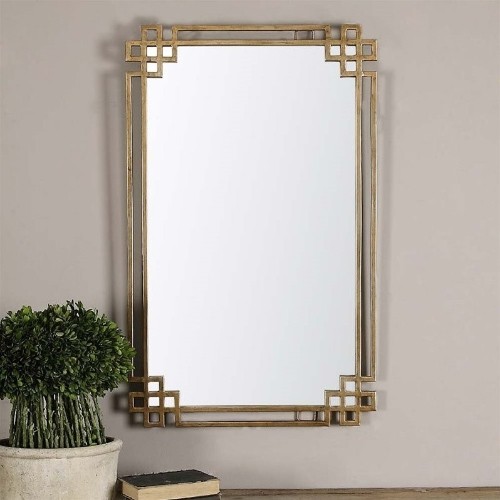 UTTERMOST  Devoll Antique Mirror In Gold