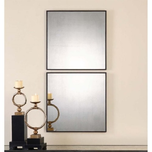 UTTERMOST  Matty Antiqued Square Mirrors (Set Of 2)