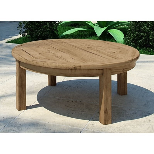 MODWAY  Marina Outdoor Teak Round Coffee Table In Natural