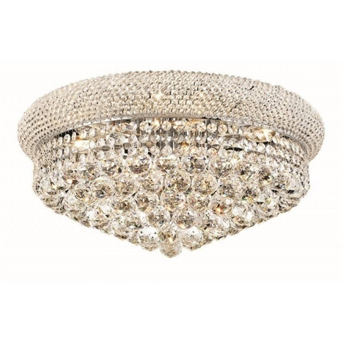 ELEGANT LIGHTING  Primo 20" 10 Light Royal Crystal Flush Mount