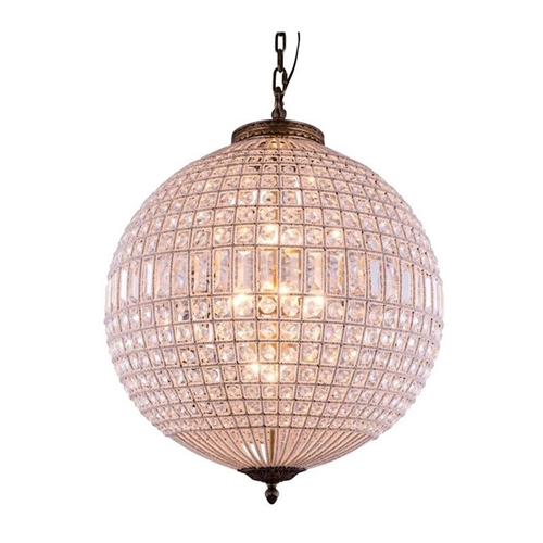 Elegant Lighting Olivia 25" 5 Light Royal Crystal Pendant Lamp