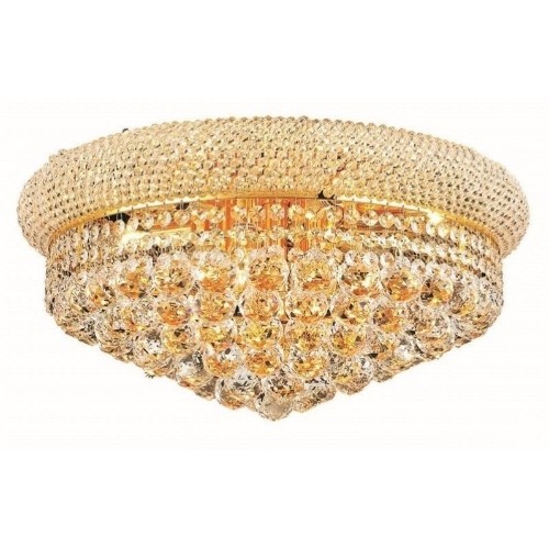 ELEGANT LIGHTING  Primo 20" 10 Light Royal Crystal Flush Mount