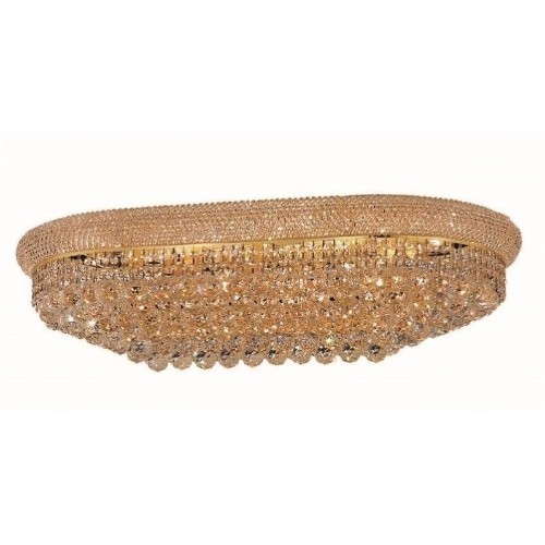 ELEGANT LIGHTING  Primo 50" 18 Light Royal Crystal Flush Mount