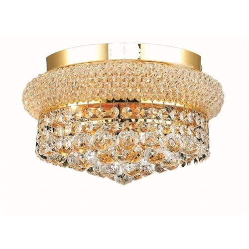 ELEGANT LIGHTING  Primo 12" 4 Light Royal Crystal Flush Mount