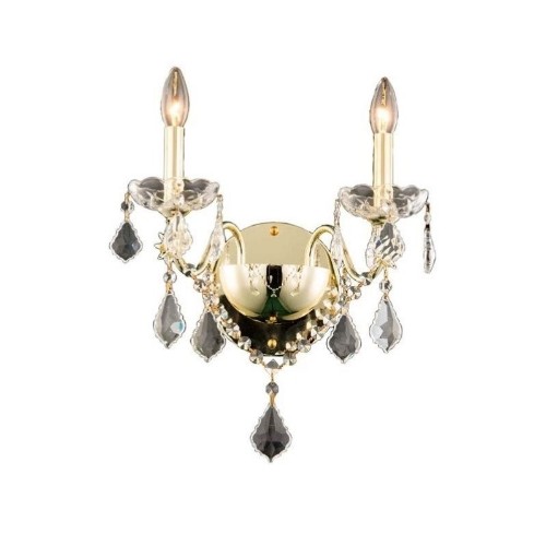 Elegant Lighting St. Francis 15" 2 Light Royal Crystal Wall Sconce