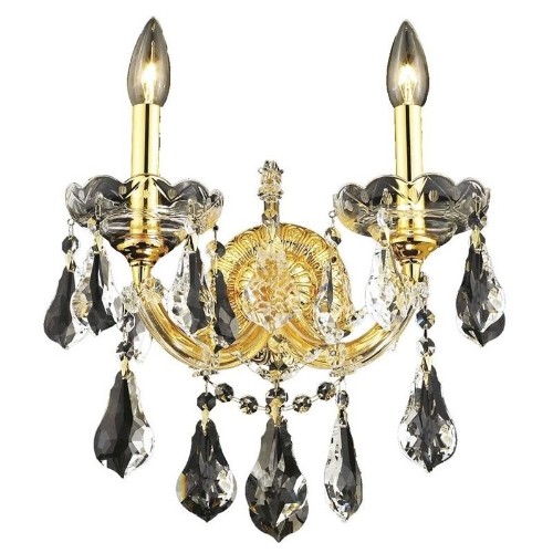 ELEGANT LIGHTING  Maria Theresa 16" 2 Light Royal Crystal Wall Sconce