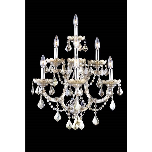ELEGANT LIGHTING  Maria Theresa 30" 7 Light Royal Crystal Wall Sconce