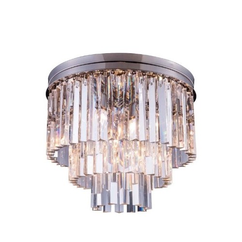 ELEGANT LIGHTING  Sydney 20" 9 Light Royal Crystal Flush Mount